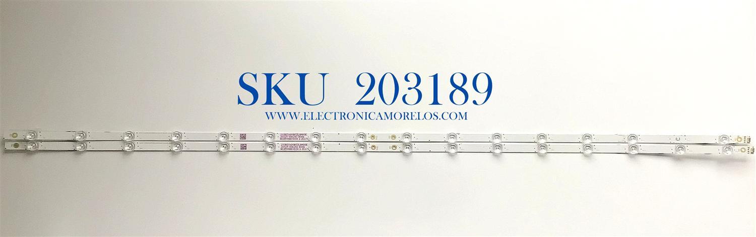 KIT DE LED'S PARA TV VIZIO (2 PIEZAS) / NUMERO DE PARTE LBM550M0802 / 210BZ16D0B33LBM / EVERLIGHT LBM550M0802-SP-3(HF)(0) / EVERLIGHT LBM550M0802-SP-4(HF)(0) / PANEL TPT550U1-QVN05.U MODELOS V555-H1 / V555-H11 LTMWZHLW / LTCWZHLW / V555-G1  LTCWYINW