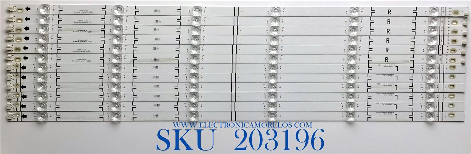 KIT DE LED'S PARA TV VIZIO (12 PIEZAS) / NUMERO DE PARTE LB7000J / LB7000J V3 05 / LB7000J V4 05 / E466169 / PANEL SD700DUS-5 / SD700DUA-5 / SD700DUS-5 / MODELO V705-H13 / V705-H3