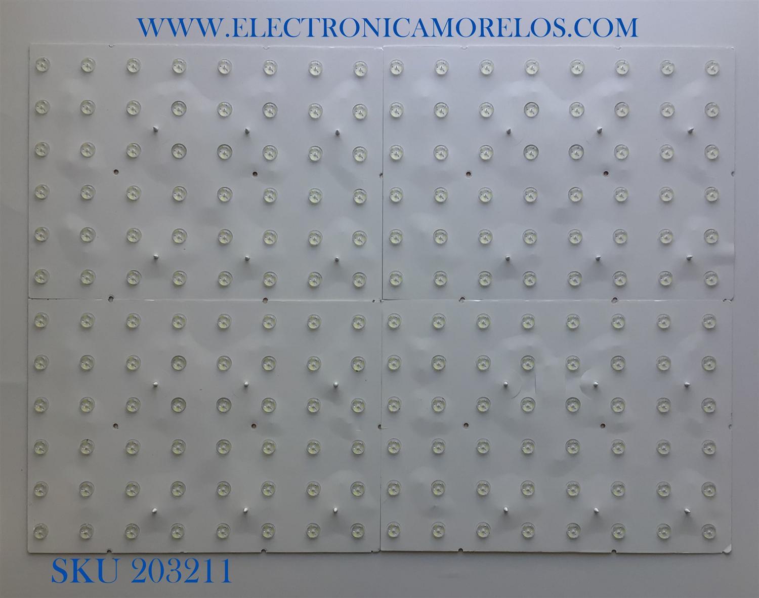KIT DE LED'S PARA TV SAMSUNG (10 PIEZAS) / NUMERO DE PARTE BN96-50725A / BN97-16841A / 50725A / C450A-02 LM41-00957A / BN41-02768A / 20Y_Q90T_55 / PANEL CY-TT055FLLV2H / CY-TT055FLAV5H / MODELO QN55Q90TAFXZA