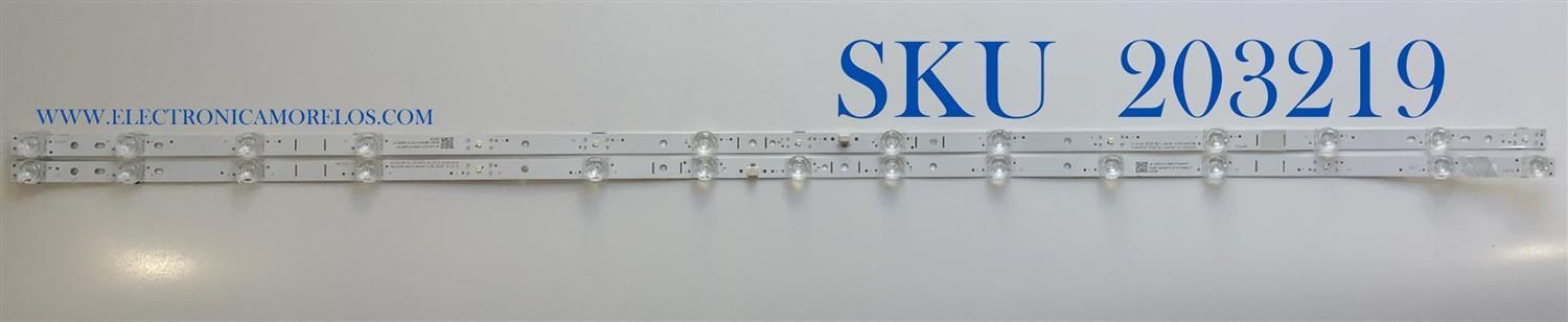 KIT DE LED'S PARA TV TCL (2 PIEZAS) / NUMERO DE PARTE GIC55LB170_3030F2.1D_V0.6_20200615 / GIC55LB170_3030F2.1D_V0.7_20200709 / 4C-LB5515-ZM03J / 4C-LB5515-ZM02J / ZMJN*J8048*F74*3*200815* / PANEL LVU550NDEL / MODELO 55S434 / 55S31