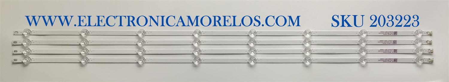 KIT DE LED'S PARA TV VIZIO (4 PIEZAS) / NUMERO DE PARTE LBM500M0801-AAG-4 / EVERLIGHT LBM500M0801-AAG-4(HF)(0) / JL.D50081330-202DS-M / JL.D50081330-202DS-M_V01 / PANEL V500DJ6-D03 REV.CB / MODELO V505-H19 / V505-H9 / V505-H19 LIAIZBNW / V505-H9 LIAIZBKW 
