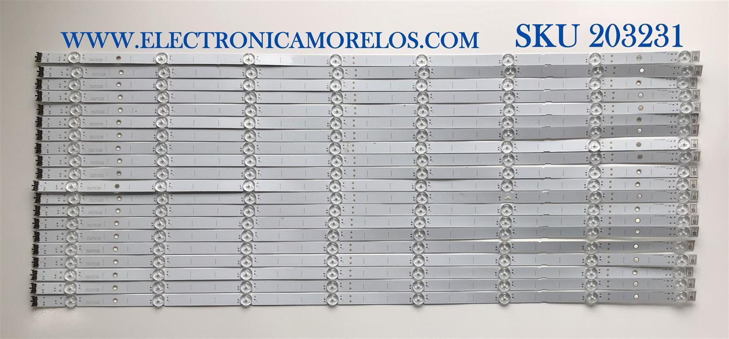 KIT DE LED'S PARA TV SONY (20 PIEZAS) / NUMERO DE PARTE LB8500C / LB8500C V0_01 / 8500C00001 / PANEL YDAF085DNU01 / MODELO XBR-85X900H / XBR85X900H