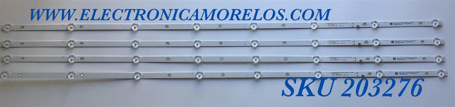 KIT DE LED'S PARA TV ELEMENT (4 PIEZAS) / NUMERO DE PARTE 303AK500040 / AHKK50D08-ZC22AG-03 / 2300001169-1 / AK500M10 / 181102A03 / PANEL T500-TAF-DLED / MODELO E25W5018