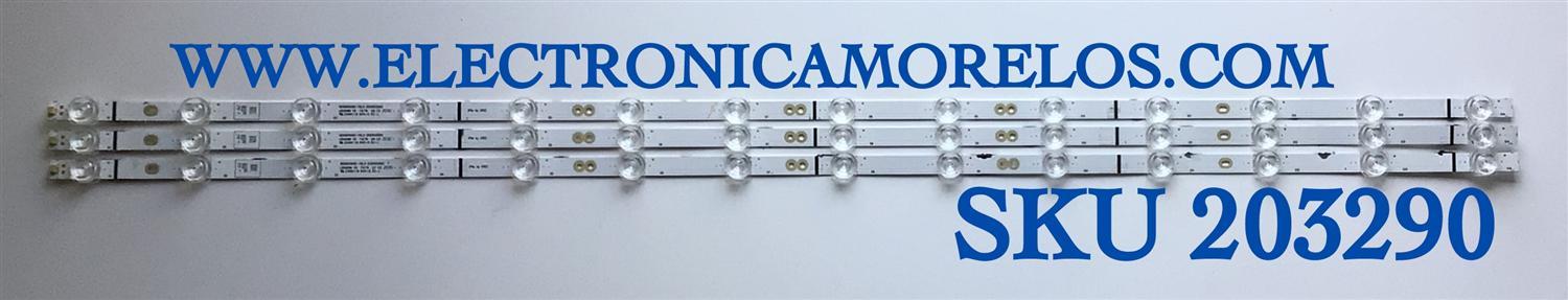 KIT DE LED'S PARA TV HISENSE (3 PIEZAS) / NUMERO DE PARTE LB5009N / LB5009N V0 / HD500X1U92-T0L3-2020032601 / PANEL HD500X1U92-T0L3/S0/GM/R0H / MODELO 50R6090G5