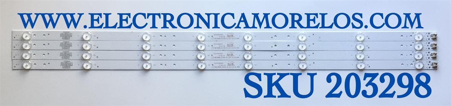 KIT DE LED'S PARA TV ELEMENT (4 PIEZAS) / NUMERO DE PARTE 303TH390045 / TFMT39D08-ZC21AG-02 / TH390M15 / 112600033 / PANEL T390DXB(P)-(DLED) / MODELO ELEFW3916
