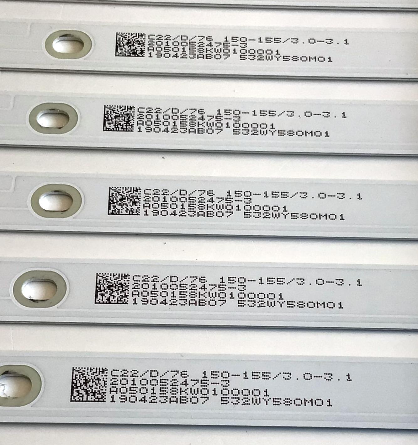 KIT DE LED'S PARA TV POLAROID (10 PIEZAS) / NUMERO DE PARTE XMNJ58D05-ZC26AG-02 / 303XM580001 / 532WY580M01 / 190423AB07 / 2010052475-4 / PANEL LK580PU1L02 / MODELO PTV58174KILLED - Imagen 4