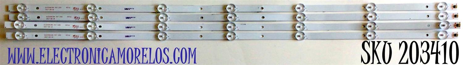 KIT DE LED'S PARA TV POLAROID (4 PIEZAS) / NUMERO DE PARTE DLED40KJAH / DLED40KJAH  4X7 1001 / PANEL LSC400HN01-8 / MODELO PTV4017ILED