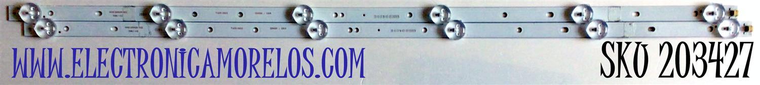 KIT DE LED'S PARA TV RCA (2 PIEZAS) / NUMERO DE PARTE HXSC32DA2A / HXSC32DA2A-V02 / TV23110002 / D10-A3-EKYM-A05-005)200902N / PANEL LSC320AN10-H07 / MODELO RLDED3258A - Imagen 1