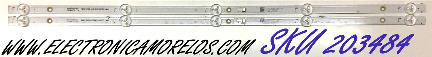 KIT DE LEDS ORIGINAL PARA TV ONN / PIONEER /  2 PIEZAS / NUMERO DE PARTE 05D320205001 / 210BZ05D0B334BC04C / CLHGF 5V5000C / 20027 / 208198 / PANEL TPT320B5-XVN02.A / MODELO 100012589 (32 PULGADAS) / PLE-32S1HD