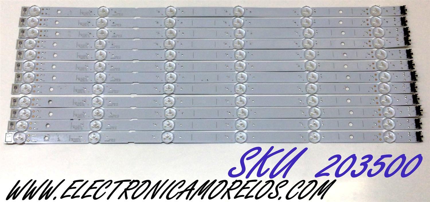 KIT DE LED'S PARA TV SONY / NUMERO DE PARTE LB5500V / LB5500V  V0_03 / 7698A / 5500V00001 / PANEL YDAF055DND01 / MODELOS XBR-55X90CH / XBR55X90CH