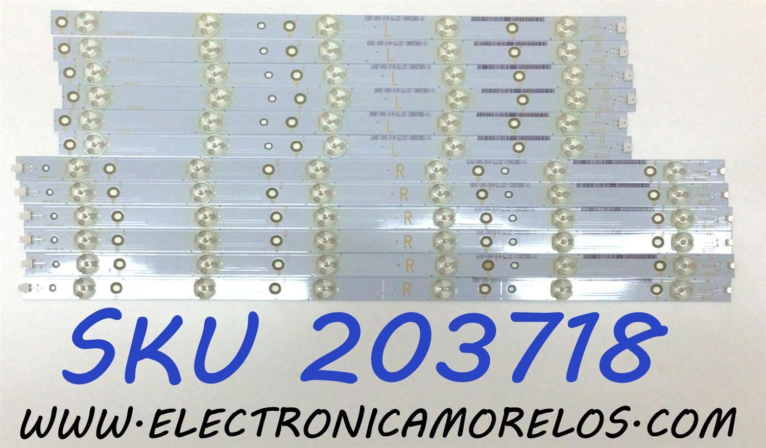 KIT DE LED´S PARA TV (12 PIEZAS) / NUMERO DE PARTE (L) 500TT63 / (R) 500TT64 / 500TT63 V0 / 500TT64 V0 / 50026001 / E213009A / PANEL TPT500J1-HVN07.U / MODELO E505