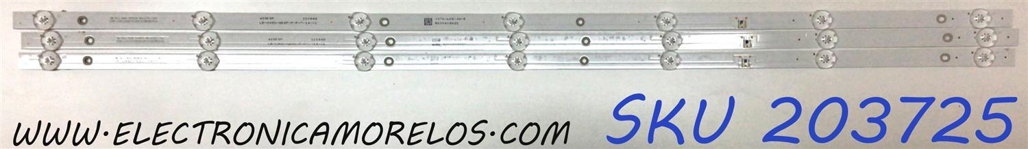 KIT DE LED´S PARA TV WESTINGHOUSE (3 PIEZAS) / NUMERO DE PARTE ZG43G5SP30300703981 / 30300703981 / 220848 / E479275 / PANEL C430Y19-5C / MODELO WR43FX2019