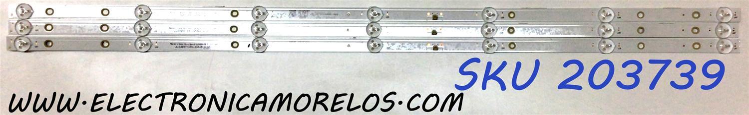 KIT DE LED´S PARA TV (3 PIEZAS) / NUMERO DE PARTE JL.D39571330-456AS-M / JL.D39571330-456AS-M_V01 / E479275 / 17.01.0000098-000