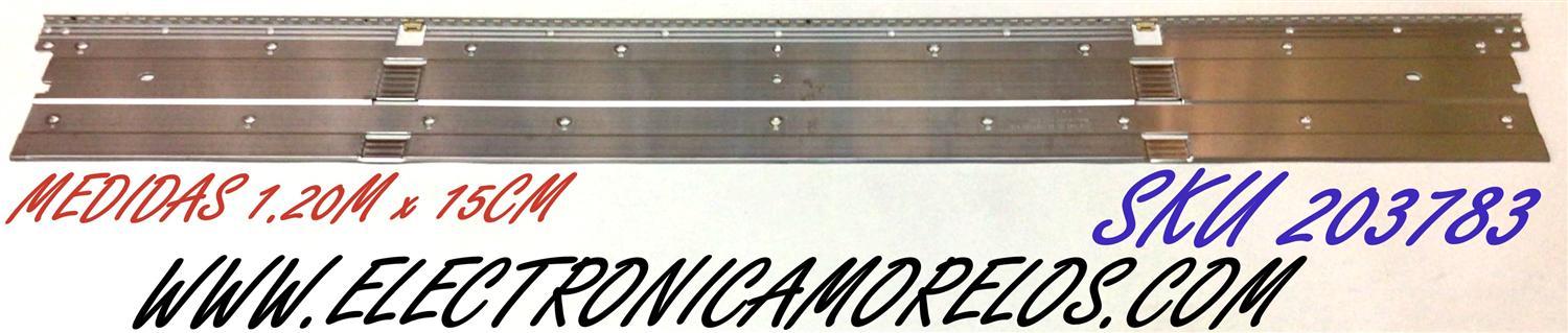 LED PARA TV SAMSUNG / NUMERO DE PARTE 50383A / BN96-50383A / V0T6-550SM0-R0 / E251781 / BN61-16159A #002 / PANEL CY-RT055FGLV3H / MODELO QN55Q70 / QN55Q70TAFXZA FB03 / (MEDIDAS 1.20M x 15CM)