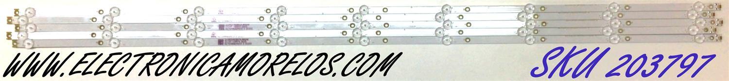 KIT DE LED'S PARA TV INSIGNIA (5 PIEZAS) / NUMERO DE PARTE LBM550M0901-TV-2 / LBM550M0901-TV-2(HF)(0) / 210BZ09D0B33LBM0AE / 21143 / PANEL TPT550WR-QUBF70.K REV:SDWP2K / MODELO NS-55F301NA22