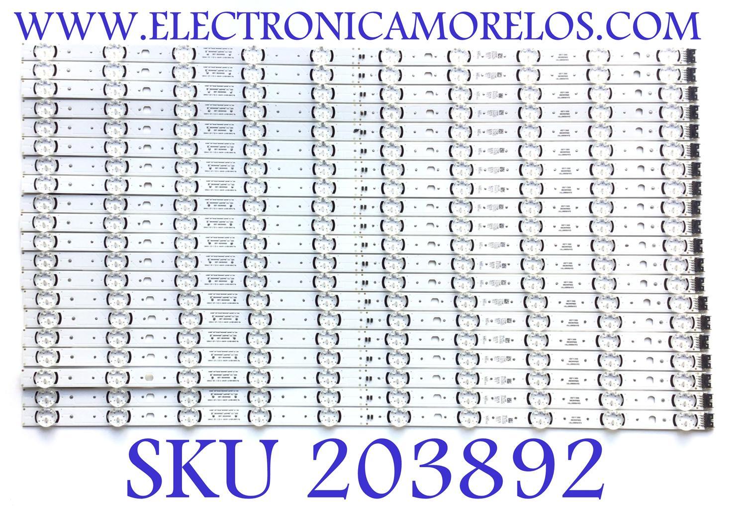 KIT DE LEDS PARA TV LG ( 20 PZ ) / NUMERO DE PARTE EAV65007701 / 55NANO90 / SSC-LGD / SSC_Y21_SLIMDRT_55NANO90_S / SSC_Y21_SLIMDRT_55NANO90_REV00_LGD_200919 / MODELO 55NANO90UPA.BUSYLJR