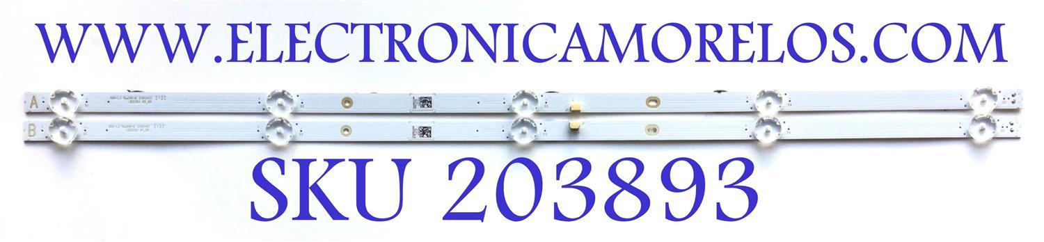 KIT DE LED'S PARA TV INSIGNIA ((2 PIEZAS)) / NUMERO DE PARTE LB3212J / LB3212J V0_00 / LB3212J V1_00 / HBH-L2 / E493461 / 09810108SH10 / 09810108SH11 / DISPLAY ST3151A07-2 / MODELOS NS-32F201NA22