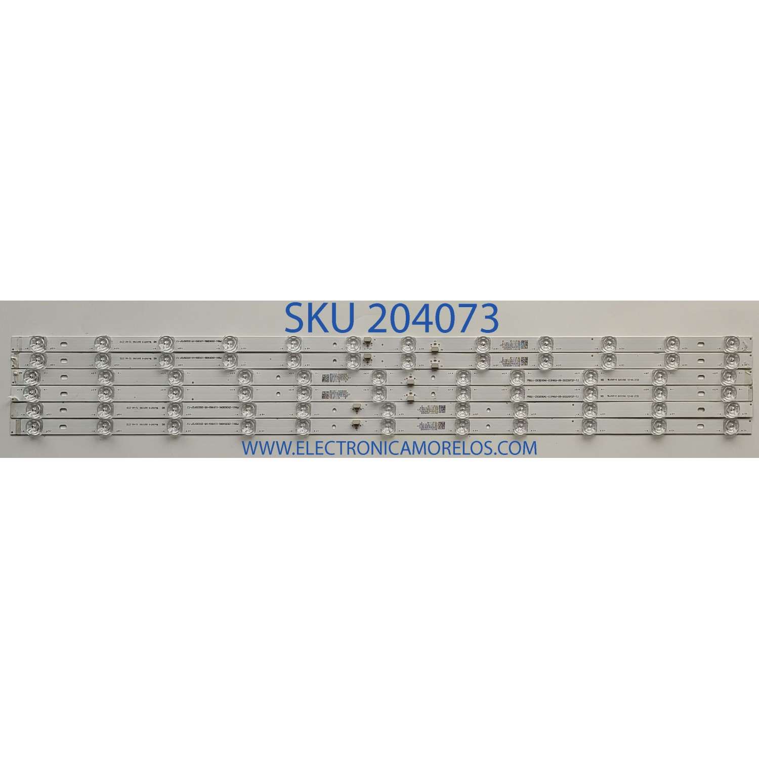 KIT DE LEDS ORIGINAL PARA TV TCL 6 PIEZAS / NUMERO DE PARTE 75S11-ZX3030A1-11X4KW-V5-20220727-TJ / B0101-000662 / B0101-000663 / 75S11-ZX3030B1-12X2KW-V4-20220727-TJ / 5628063AH / MODELO 75S455