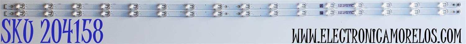 KIT DE LEDS PARA TV VIZIO ORIGINAL 2 PIEZAS / NUMERO DE PARTE LBM550M0802 / 210BZ16D0B33LBM03E / LBM550M0802-TN-1 / EVERLIGHT LBM550M0802-TN-1(HF)(O) / PANEL TPT550U1-QVN10.U / MODELO V555-J01