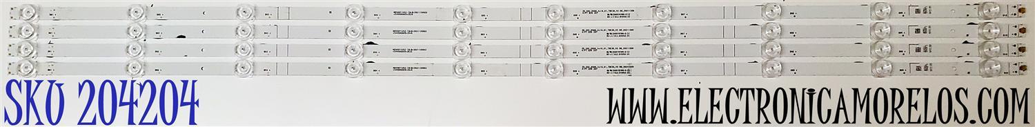 KIT DE LED'S PARA TV TOSHIBA ((4 PIEZAS)) / NUMERO DE PARTE HD500Y1U52 / 1275211 / 2021120902 / SVH500AK9 / ZD_SSC_D500_4X10_01_TDE30_V2.00_20211209 / HIP7.820.267 / HD500Y1U52-T0LB+2021120902+SVH500AK9 / PANEL HD500Y1U52-T0LB\S0\SM\ROH / MODELO 50C350LU