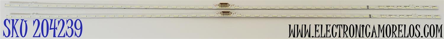 KIT DE LED'S PARA TV SAMSUNG ((2 PIEZAS)) / NUMERO DE PARTE BN96-52595A / LM41-01042B/C / L1_AU8/9K_E5 DFM_S48(1)_R1.2 V18_100 LM41-01042B/C / 52595A / LM41-01042B / PANEL CY-SA055HGLV4H / MODELO UN55AU8000FXZA