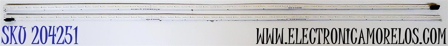 KIT DE LED'S PARA TV LG ((2 PIEZAS)) / 6916L-3035A / 6916L-3036A / 55" V17 ART3 3035 REV 0.8 6 R-TYPE / 55" V17 ART3 3036 REV 0.8 6 L-TYPE / 6916L3035A / 6916L3036A / PANEL LC550EGG (FK)(M1) / MODELO 55UJ7700-UA / 55UJ7700-UA.BUSYLJR