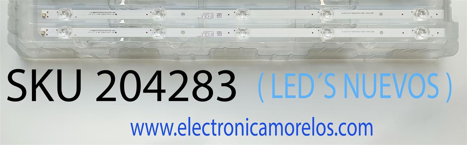 KIT DE LED'S (( NUEVOS )) PARA TV HISENSE (( 2 PZ )) NUMERO DE PARTE CRH-BX32X1H30300502019REV1.1 / JBD315X1H-LB81+2020010901+SVH320F19 / PANEL JHD315X1H61-TXL1 / MODELO 32H4030F3 / 32H5500G / 32H5510G / 32V35KU