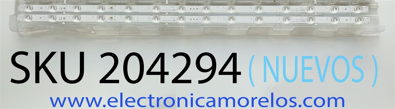 KIT DE LED´S (( NUEVOS )) PARA TV HISENSE (( 2 PZ )) NUMERO DE PARTE SVH425A11+ZDJG / ZD_SSC_D425_2X14_01_RFE30_V1.2_20191108 / HD425X1U8-T0L3+2019110801+SVH425A11+ZDJG / PANEL HD425X1U51-T0L3/S0/GM/R0H / MODELOS 43R6090G5 / 43R6E3 / 43R6090G / 43H6570G