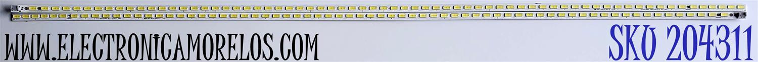 KIT DE LED'S PARA TV SHARP ((2 PIEZAS)) / NUMERO DE PARTE 60INCH 7030PKG / 5288ZZ / 5289ZZ / LG Innotek 60INCH 7030PKG 68EA L-type / LG Innotek 60INCH 7030PKG 68EA R-type / MODELOS E601I-A3 / KLV-60EX640 / KDL-60R550A / KDL-60R555A / LC-60C6500U