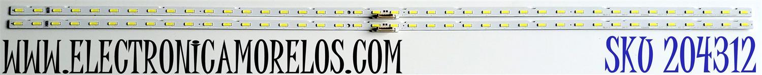 KIT DE LED'S PARA TV SAMSUNG ((2 PIEZAS)) / NUMERO DE PARTE BN96-46033A / LM41-00609A / L1_NU7.4/7.5_E5_CEM_S40(1)_R1.2_S1C_100-LM41-00609A / PANEL`S CY-NR055FGLV1H / CY-NR055FGHV1H / MODELOS UN55NU / UE55NU7 / LH55QBREB / UN55RU / MODELOS EN DESCRIPCION