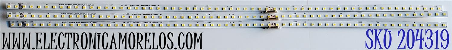 KIT DE LED'S PARA TV SAMSUNG ((3 PIEZAS)) / NUMERO DE PARTE 46078A / BN96-46078A / STS750A26 / NU7100 STS750A26_3030F_30S*2P__REV1.0_171227 / 46078A / PC65517A / PANEL CY-NN075 / MODELOS UN75RU71 / UN75NU72 / HG75EJ690 / MAS MODELOS EN DESCRIPCIÓN
