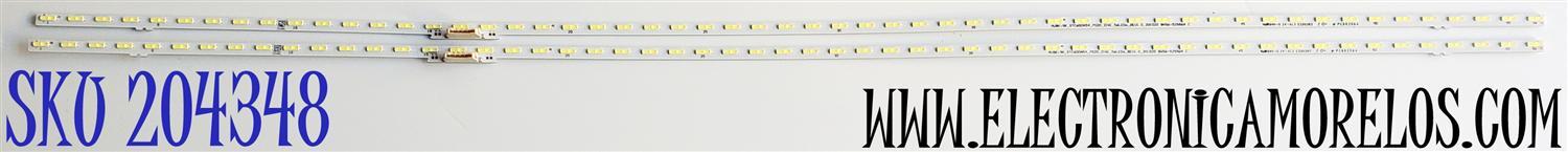 KIT DE LED'S PARA TV SAMSUNG ((2 PIEZAS)) / NUMERO DE PARTE BN96-52596A / STC600A54 / AU8K/9K_STC600A54_7020_2IN1_56LEDS_REV1.0_201020 / PC66256A / PANEL CY-SA060HGSV1H / MODELOS UN60AU8000 / UE60AU8000