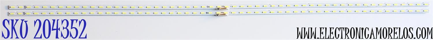 KIT DE LED'S PARA TV SAMSUNG ((2 PIEZAS)) NUMERO DE PARTE BN96-46032A / LM41-00610A / BN9646032A / L1_NU7.4/7.5_F5_CEM_S54(1)_R1.3_S1C_100_LM41-00610A / PANEL CY-NN065H / MODELOS UN65NU / UE65NU / UE65RU / UA65RU / UN65RU / MAS MODELOS EN DESCRIPCIÓN