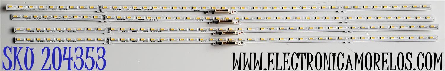 KIT DE LED'S PARA TV SAMSUNG ((4 PIEZAS)) / NUMERO DE PARTE BN96-53621A / L1_Q6070 5DP_G0_DFM S42(1)_R1.0 V28_100 LM41_01076B/C / LM41-01076B/C / LM41_01076B / PANEL CY-QA070HGSV1H / MODELOS QN70Q6 / QN70Q6DAAVXZA UA03 / QN70Q60BAFXZC / QN70Q60AAVXZA
