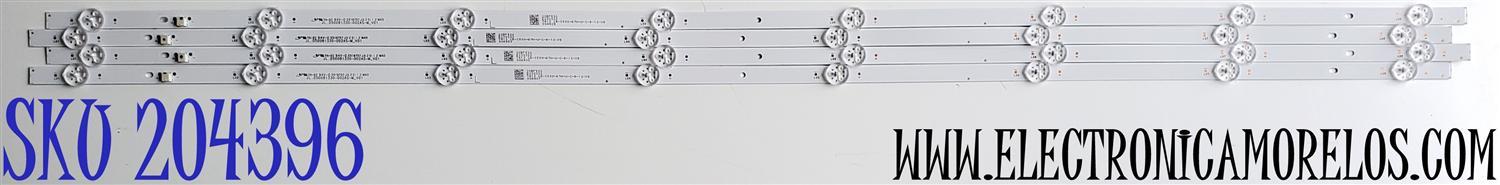 KIT DE LED'S PARA TV WESTINGHOUSE / PHILIPS ((4 PIEZAS)) / NUMERO DE PARTE JL.D50081330-002AS-M_V01 / E519757 / YH-02 94V-0 E519757 JX / 20BF530 / LB-C500-G7N-U-C-8-12-X9 / PANEL C500Y19-5C / DISPLAY HF500QUB-F20 / MODELOS 50PFL5756/F8 / WR50UX4012