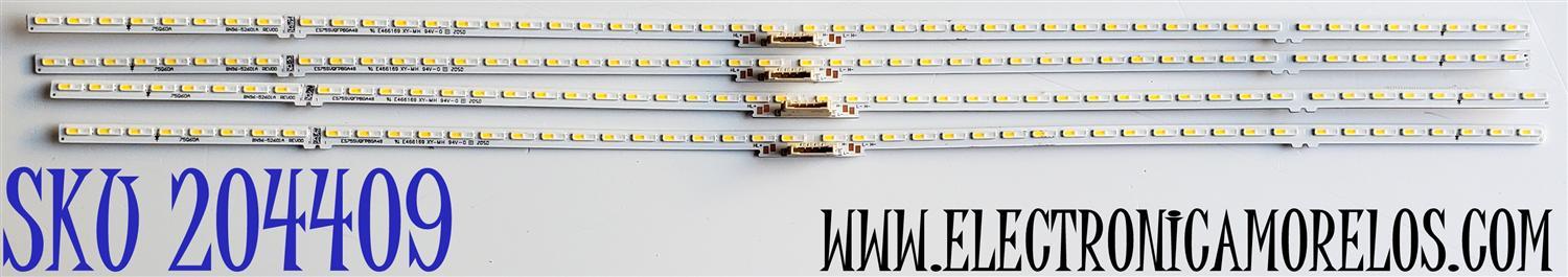 KIT DE LED'S PARA TV SAMSUNG ((4 PIEZAS)) / NUMERO DE PARTE BN96-52601A / BN96-52601A REV00 / 75Q60A / ES75SVQFPBGA48 / E466169 / PANEL CY-QA075FHV1H / MODELOS QN75LS03 / QN75LS03AAFXZA / QN75Q7D / QN75Q7DAAFXZA 