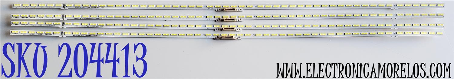 KIT DE LEDS ORIGINAL PARA TV SAMSUNG ORIGINAL 4 PIEZAS / NUMERO DE PARTE BN96-52583A / BN96-52592A / L1_AU8/9K Q60A_H5_DFM S52(1)_R1.2 V1B_100 LM41-01047A / PANEL CY-QA085HG / MODELOS QN85LS / QN85Q / QA85LS03 / QE85LS03 / MAS MODELOS EN DESCRIPCION