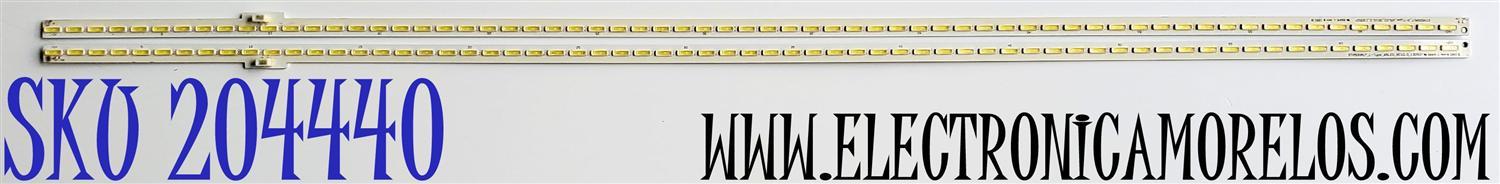 KIT DE LED'S PARA TV HISENSE ((2 PIEZAS)) / NUMERO DE PARTE STH500A17 / STH500A17_L-TYPE_65LED_REv2.0_130507 / STH500A17_R-TYPE_65LED_REv2.0_130507 / PANEL HE500HF-B52 / HE500HF-B52(1000)PW1 / MODELO 50K610GWN