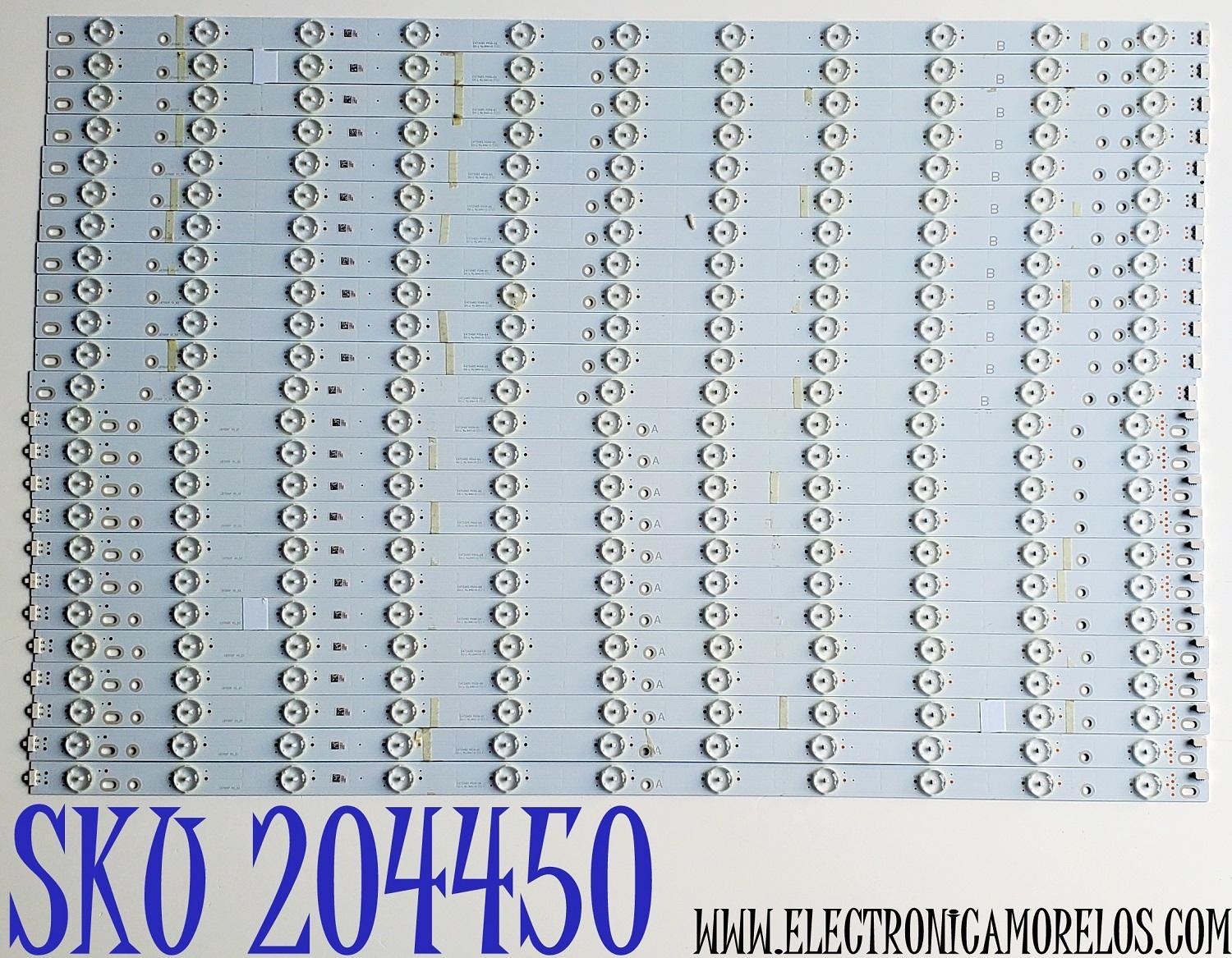 KIT DE LED'S PARA VIZIO ((24 PIEZAS)) / NUMERO DE PARTE LB7000F / LB7000F V0_03 / LB7000F V1_03 / E473485 / PANEL SD700DUA / MODELO M706-G3 / M706-G3 LFTRYTKV