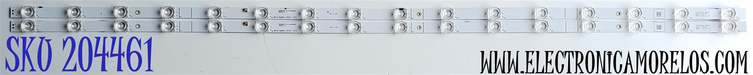 KIT DE LEDS ORIGINAL PARA TV HISENSE 2 PIEZAS / NUMERO DE PARTE LB500A5 V0 / HD500H1U91-T0L2+2023020102 / HD500H1U91-T0L2 / 2023020102 / 1307344 / PANEL HD500H1U91-T0L2\S0\SM\ROH / MODELOS 50A6K / 50A6KV / 50A65KV / 50R6030N