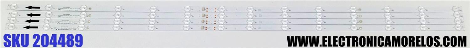 KIT DE LED'S PARA TV JVC ((4 PIEZAS)) / NUMERO DE PARTE TCL55D14-ZC42AG-04D / 303TC550067D / TC550M69 / 230411BB03 / 4L-ZX055T-ZC001C / 2300020500 / E469119 / PANEL LVU550CSDX / DISPLAY ST5461D12-6 VER.2.2 / MODELOS SI55URF / 55PFL5756/F7