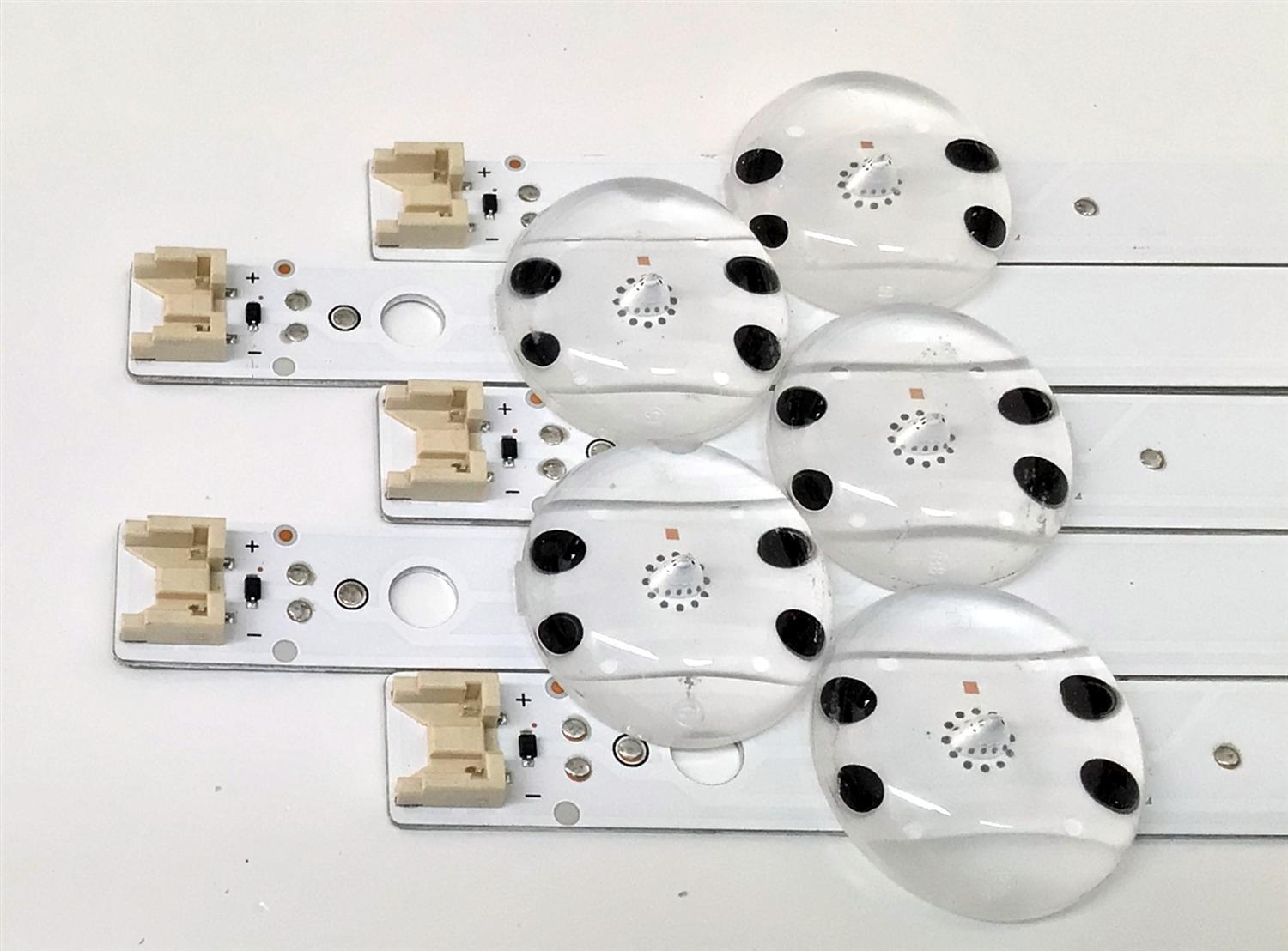 KIT DE LED'S PARA TV LG ((5 PIEZAS)) / NUMERO DE PARTE EAV65034301 / SSC_Y21 Slim Trident 43NANO75_S / SSC_Y21 Slim Trident 43NANO75_LGD_PTN0.6_REV00_210210 / SSC_Y21 Slim Trident 43NANO75_S / LC430DQC (SP)(A1) / MODELO 43NANO75UQA / 43NANO75UQA.BUSYLJM - Imagen 4