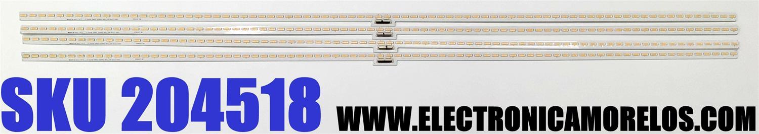 KIT DE LED'S PARA TV SONY ((4 PIEZAS)) / NUMERO DE PARTE LG INNOTEK 65INCH 7020PKG 80EA_CAN REV0.2 131107 / 65INCH 7020PKG 80EA_CAN / E162061 / 61.P2F01G002 / 61.P2F02G002 / MODELO XBR-65X900B / XBR65X900B
