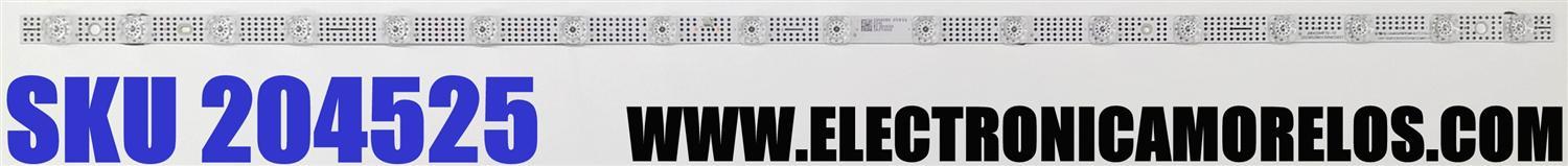 LED PARA TV HISENSE ((1 PIEZA)) / NUMERO DE PARTE CRH-BXBT43H103030180133MREV1.1 / JHD425H1F72-T0 / SVH425A27 / 2023052901+SVH425A27 / 1311930 / 26371800 / PANEL JHD425H1F71-T0KT\S1\GM\ROH / DISPLAY HV430FHB-F90 / MODELO 43A4K