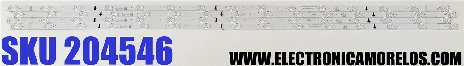 KIT DE LED'S PARA TV TCL QLED ((4 PIEZAS)) / NUMERO DE PARTE 55C645-ZX3030-4X15YH-20221125 / 230811-21QF5 / B101-000948 / E493461 / HBH-H2 / 55C645-ZX3030-4X15YH-20221125 W / DISPLAY ST5461D18-2 VER.2.1 / MODELO 55Q550G