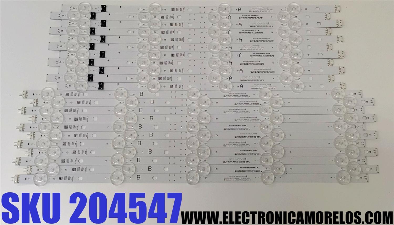 KIT DE LEDS ORIGINAL PARA TV LG 22 PIEZAS / NUMERO DE PARTE EAV65050001 / EAV65050101 / SSC_Y23 Slim Trident_86UR75_BOE_A_S / SSC_Y23 Slim Trident_86UR75_BOE_B_S / SSC_Y23 Slim Trident_86UR75_BOE_A / SSC_Y12 Slim Trident_86UR75_BOE_B / MODELO 86UR8750PSA