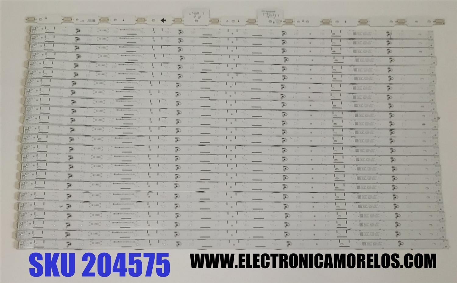 KIT DE LED'S PARA TV HISENSE ((24 PIEZAS)) / NUMERO DE PARTE CRH-BXK65H31836T16Z1S1P32E-REV1.3 / RSAG7.820.13079/ROH VER.A / HD650H3U51-T0L2+2023021401+SHV650AV8 / 331695 / 12345600 / PANEL HD650H3U51-T0L2\S0\GM\ROH / DISPLAY T650QVN07.H / MODELO 65U7K