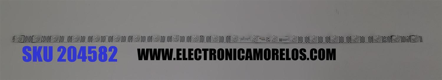 LED PARA TV TCL ORIGINAL 1PIEZA  / NUMERO DE PARTE TCL43LB03 / TCL43LB03_3030F2.1D_V0.3_20230506 / 20230506 / 3030F2.1D_V0.3 / B0101-001238 / PANEL LVF430NDEL KS9W27 V4 / DISPLAY PT430CT06-1 VER.1.0 / MODELO 43S310R