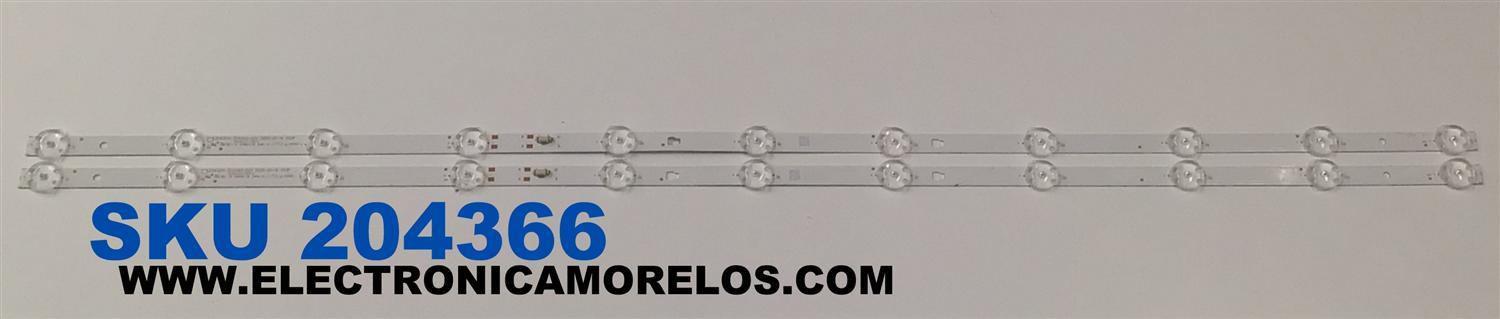 KIT DE LEDS PARA TV WESTINGHOUSE ORIGINAL 2 PIEZAS / NUMERO DE PARTE 30342011001J / LED42D11-ZC52AG-02J / 11S1P / 221228AB02 / 42000M59 / MODELO WR43FX2019