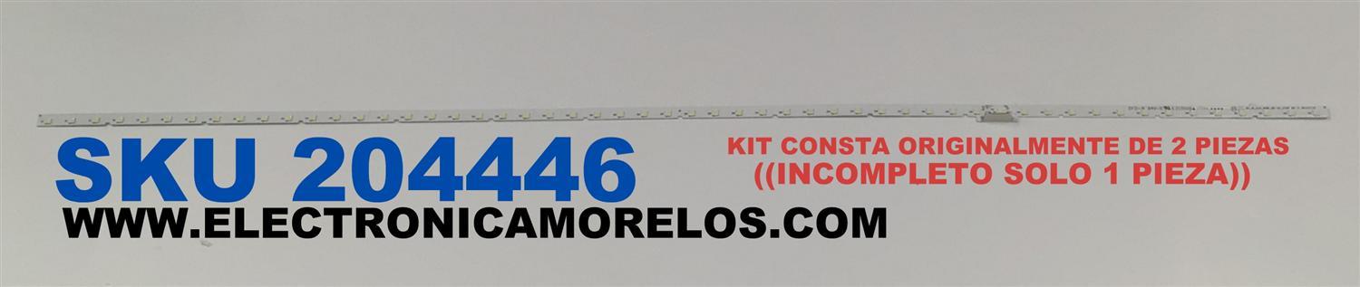 LED PARA TV SAMSUNG ORIGINAL / INCOMPLETO SOLO 1 PIEZA / NUMERO DE PARTE BN96-44814A SEC_65_2X54_3030C_D6T-2D1_27S2P REV.V1 / E213009 / PANEL CY-NM065HGXV1H / MODELO UN65MU6290VXZA / UN65MU6290VXZA GA01 / KIT CONSTA ORIGINALMENTE DE 2 PIEZAS